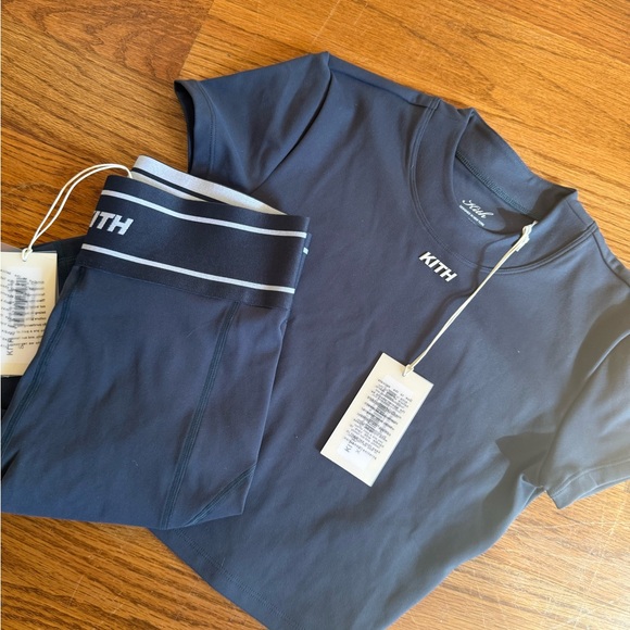 Kith Greyish/Blue and White Tee & Shorts - Picture 2 of 6